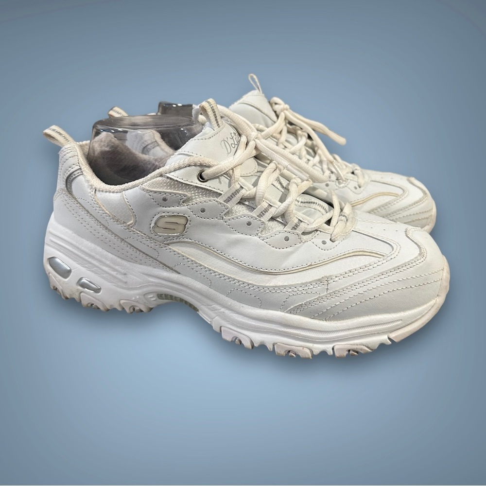 Skechers D'Lites Fresh Start Reg Width Women's Shoes White 11931EW-WSL Size 10
